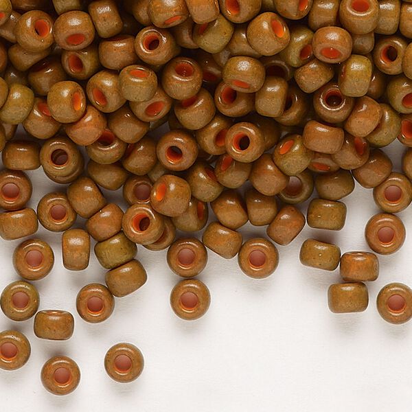 Seed bead, Miyuki, glass, pkg/250g, #6 rocaille, opaque matte, (RR-1687). image number 0