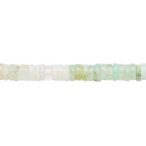 Green Peruvian opal 1pkg1, hand-cut rondelle bead natural 8 inch 4x1mm-6x2mm