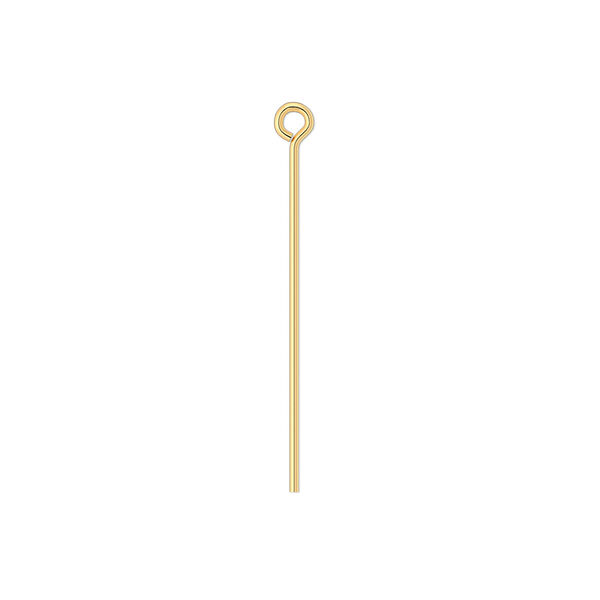 Eye pin, 14Kt gold-filled, 1-3/16 inches, 22 gauge. Sold per pkg of 10. image number 0