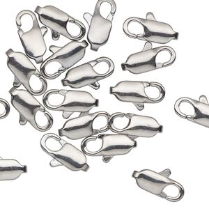 Clasp, lobster claw, gunmetal-finished brass, 12x6mm. Sold per pkg of 20.