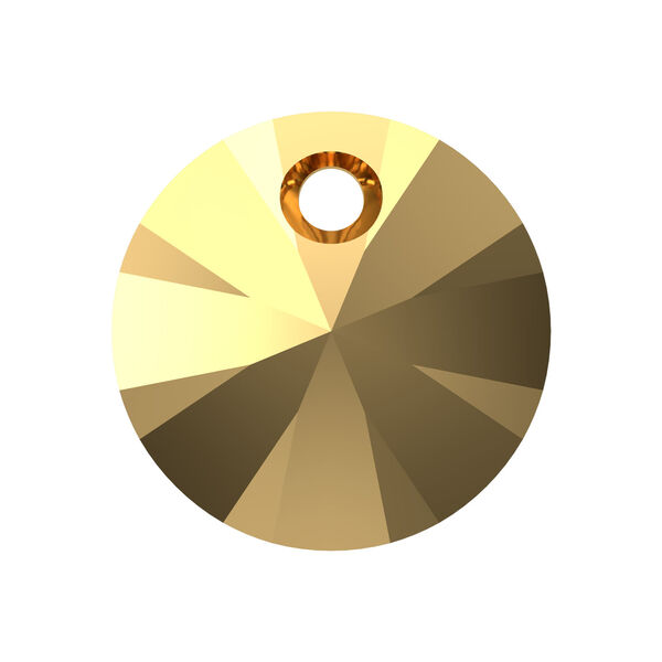Drop 1pkg144 crystal aurum, Swarovski®, 8mm pendant mini round disc 6428 image number 0