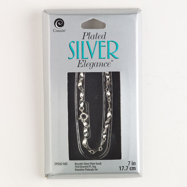 Chain, silver-finished "pewter" (zinc-based alloy) and steel, 3mm twisted oval, 7 inches with springring clasp. Sold individually. image number 0