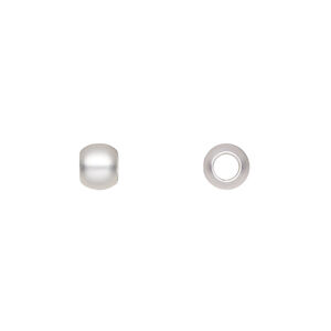 Bead 1pkg10 silver-plated, 6x5mm rondelle, brass / satin
