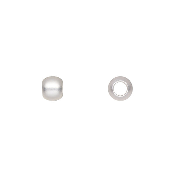Bead 1pkg10 silver-plated, 6x5mm rondelle, brass / satin image number 0