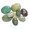 Multi-gemstone / glass 1pkg10, top-drilled mixed shape drop mix 28x13mm-39mm image number 1