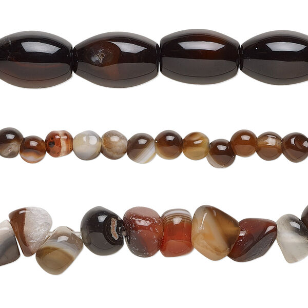Red agate / black agate 1pkg3, mixed shape bead mix C grade, 15 inch 4mm-13x9mm image number 0