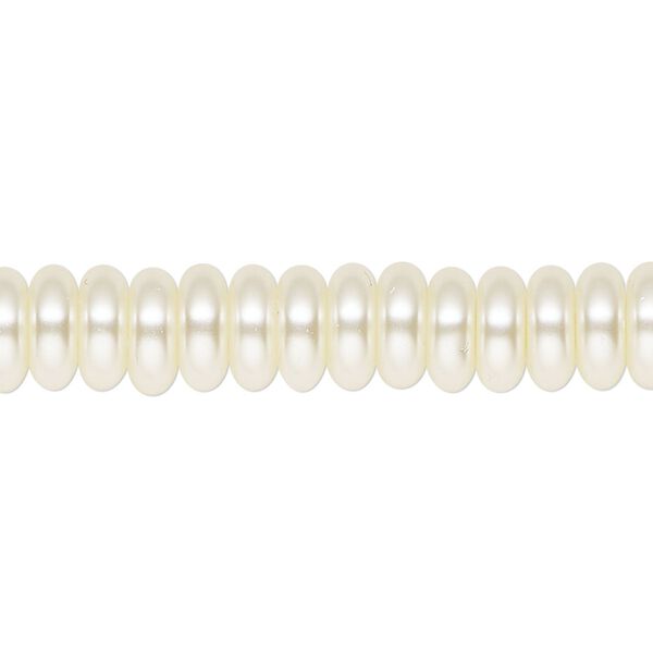 Pearl 1pk cream, Celestial Crystal® 8x3mm rondelle 15.5-16 inch image number 0