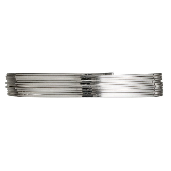 Wire, Beadalon®, stainless steel, 3/4 hard, square, 22 gauge. Sold per pkg of 6.5 meters. image number 0
