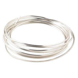 Wire, sterling silver, half-hard, square, 20 gauge. Sold per pkg of 5 feet.