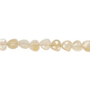 White chalcedony 1pkg1, hand-cut faceted flat teardrop bead 6 inch 5-6mm