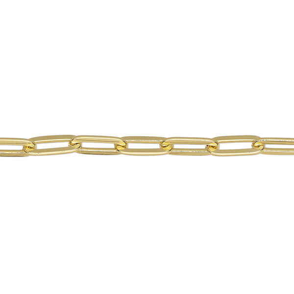 Chain, anodized aluminum, gold, 3.7mm paperclip. Sold per pkg of 25 feet. image number 0