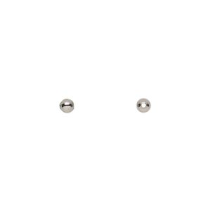 Bead, stainless steel, 3mm round. Sold per pkg of 10.