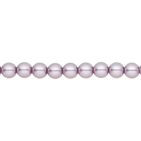 Pearl 50pk lavender, Preciosa Czech crystal 5mm round image number 0