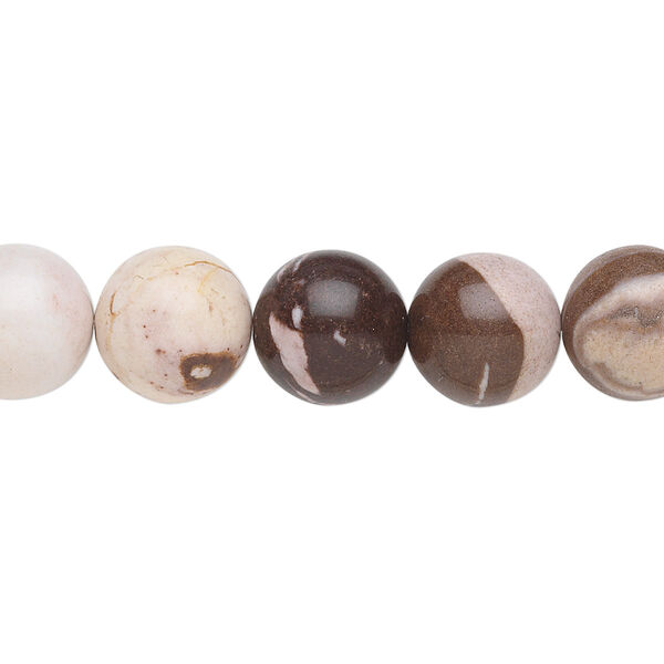 Bronze zebra jasper 1pkg1, round bead natural B grade, 15.5-16 inch 10mm image number 0