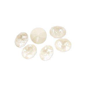 Chaton 6pk crystal linen ignite, Crystal Passions® 8.16-8.41mm round SS39 1088