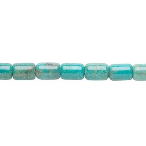 Turquoise 1pkg1, round tube bead 15.5-16 inch 7x5mm