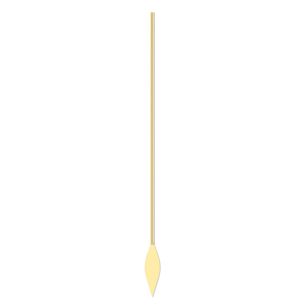 Paddle pin, gold-plated brass, 2-inch spear style, 22 gauge. Sold per pkg of 100. image number 0
