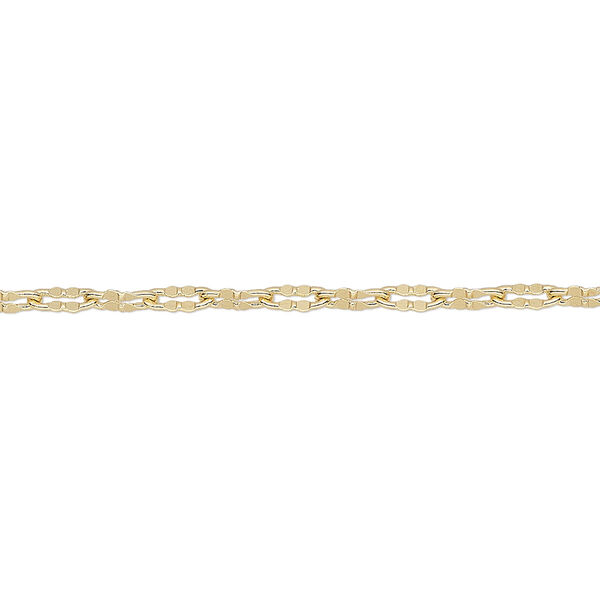 Chain, gold-finished brass, 2.6mm clover. Sold per pkg of 5 feet. image number 0