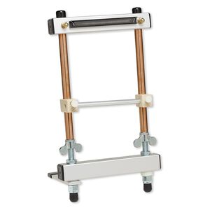 Loom, beading and tapestry, pkg/1, Mirrix Lani, aluminum / steel / copper, 11.5 to 17.5 inches, makes a piece 24x5 inches.