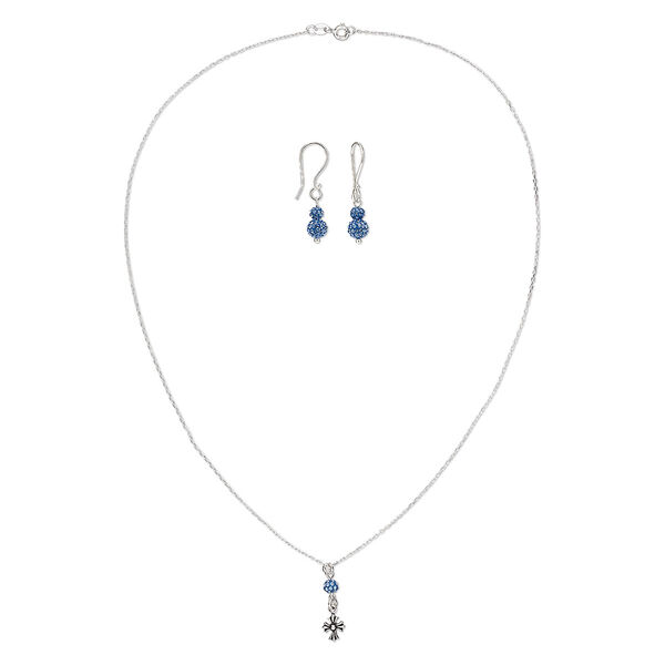 Necklace and earring set, One of a Kind Jewelry, 18 inch necklace. Only one available. image number 0