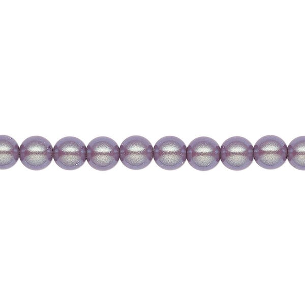 Pearl 50pk pearlescent violet, Preciosa Czech crystal 5mm round image number 0