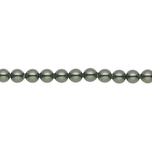 Pearl 500pk dark green, Swarovski® 4mm round 5810
