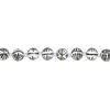 Bead, glass 1pkg8, opaque white and black, 14mm hand-painted round. image number 1