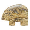 Picture jasper 1pkg1, half-drilled Zuni-style bear focal natural, 39x26mm-42x32mm image number 2