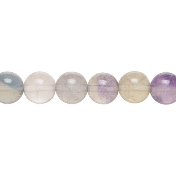 Multi-fluorite 1pkg1, round bead natural, 15 inch 8mm image number 0