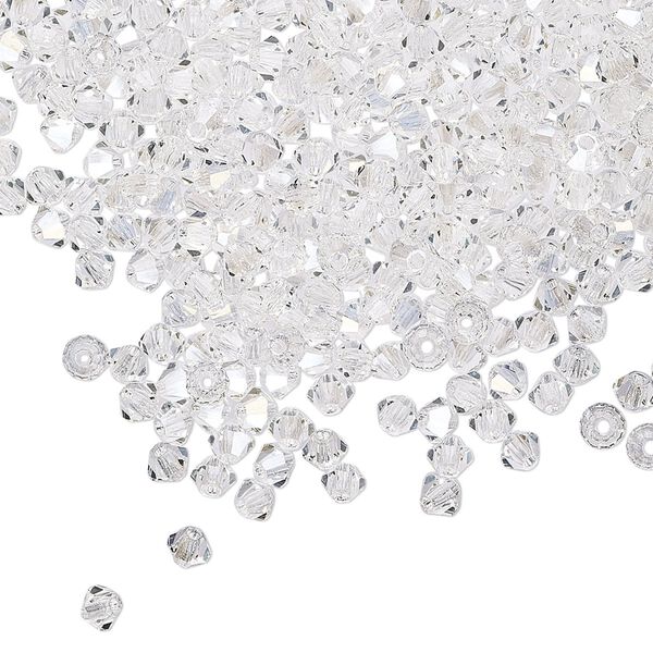 Bead 48pk crystal argent flare, Preciosa Czech crystal 3mm bicone image number 0