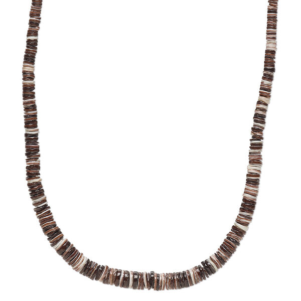 Bead, violet oyster shell (natural), 3x1mm-8x2mm hand-cut graduated heishi, Mohs hardness 3-1/2. Sold per 18-inch strand. image number 0