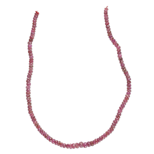 Purple sapphire / pink sapphire 1pkg1, hand-cut faceted rondelle bead 14 inch graduated 4x1mm-7x4mm image number 0
