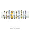 Bracelet mix, stretch, glass / steel / mix-coated plastic, multicolored, 3-16mm multi-shape, 7 inches. Sold per pkg of 10. image number 2