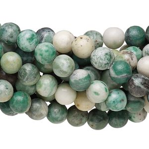 Ching hai "jade" 1pkg10, round bead natural 15.5-16 inch 8mm