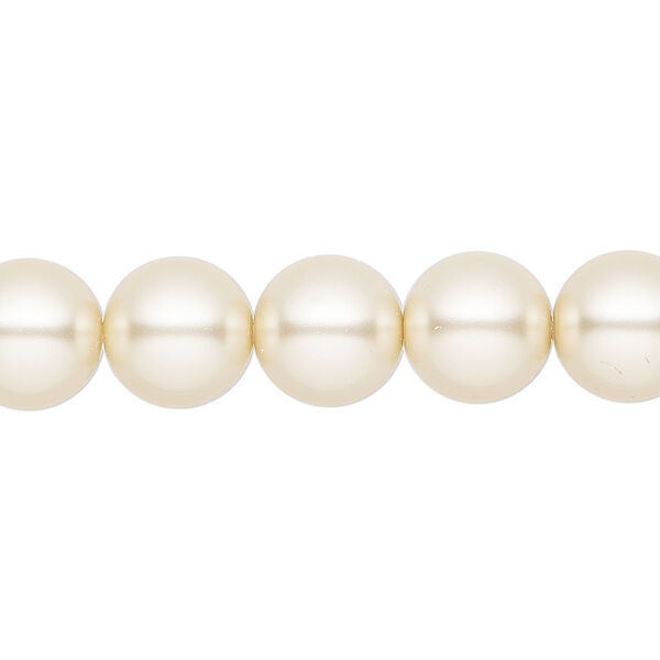 Pearl 50pk creamrose, Preciosa Czech crystal 10mm round image number 0