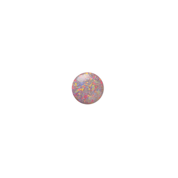 Cabochon, "opal" (silica and epoxy) (man-made), Mexican brown, 8mm calibrated round. Sold individually. image number 0