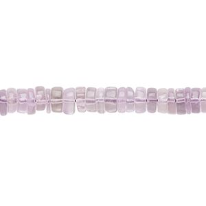 Lavender amethyst 1pkg1, hand-cut rondelle bead natural 8 inch 4x1mm-6x2mm