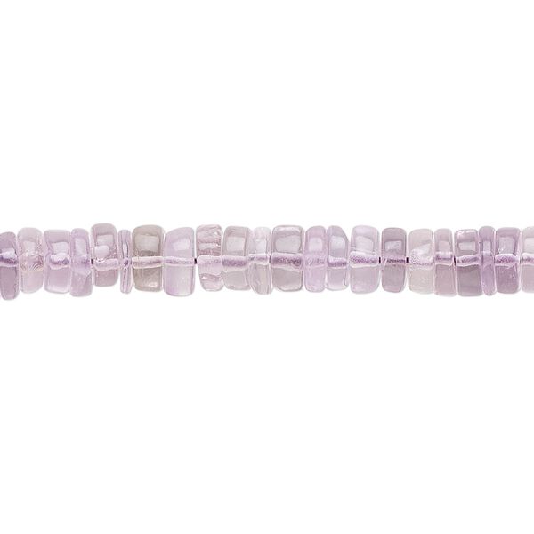 Lavender amethyst 1pkg1, hand-cut rondelle bead natural 8 inch 4x1mm-6x2mm image number 0