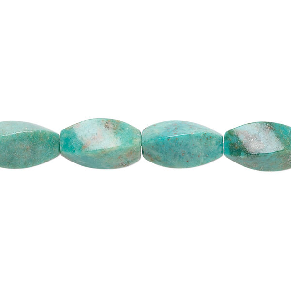 Turquoise 1pkg1, twisted oval bead C grade, 15.5-16 inch 12x6mm image number 0