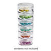 Organizer jar, Space Saver, plastic, clear, 1-1/2 x 5/8 inch round. Sold per 6-piece set. image number 0