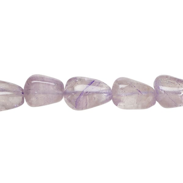 Amethyst 1pkg1, uneven teardrop bead, 13 inch 9x7mm-13x8mm image number 0