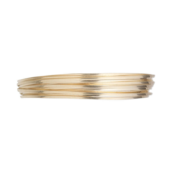 Wire, 12Kt gold-filled, half-hard, half-round, 21 gauge. Sold per pkg of 5 feet. image number 0
