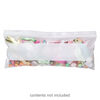 Bag, Tite-Lip™, plastic, clear and white, 8x3-inch side zip with block. Sold per pkg of 100. image number 0