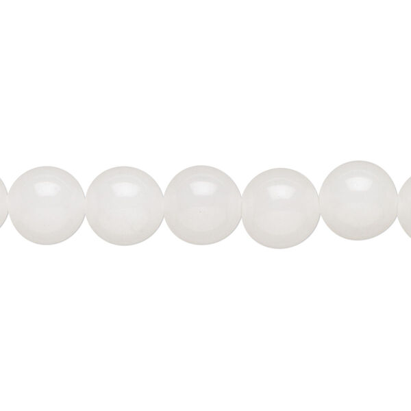 Snow quartz 1pkg1, round bead C grade, 15 inch 7-9mm image number 0