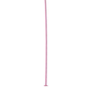 Head pin, electro-coated brass, pink, 3 inches, 21 gauge. Sold per pkg of 10.