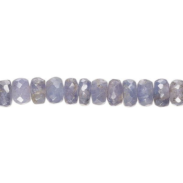 Tanzanite 1pkg1, hand-cut faceted rondelle bead 14 inch 6x2mm-8x5mm image number 0