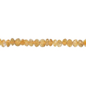Golden citrine 1pkg1, hand-cut saucer bead, 13 inch 3x2mm-4x3mm