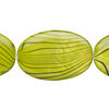 Mother-of-pearl shell 1pkg1, flat oval bead 15 inch apple green and black 30x20mm-31x21mm image number 0