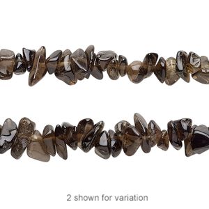 Smoky quartz 1pkg1, chip bead 34 inch small to medium