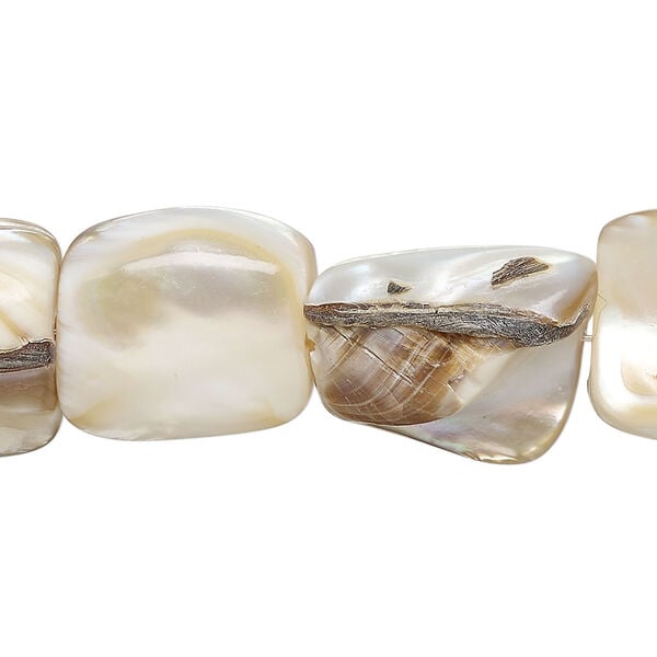 Black lip / gold lip / mother-of-pearl shell 1pkg1, nugget bead 15 inch small to medium image number 0
